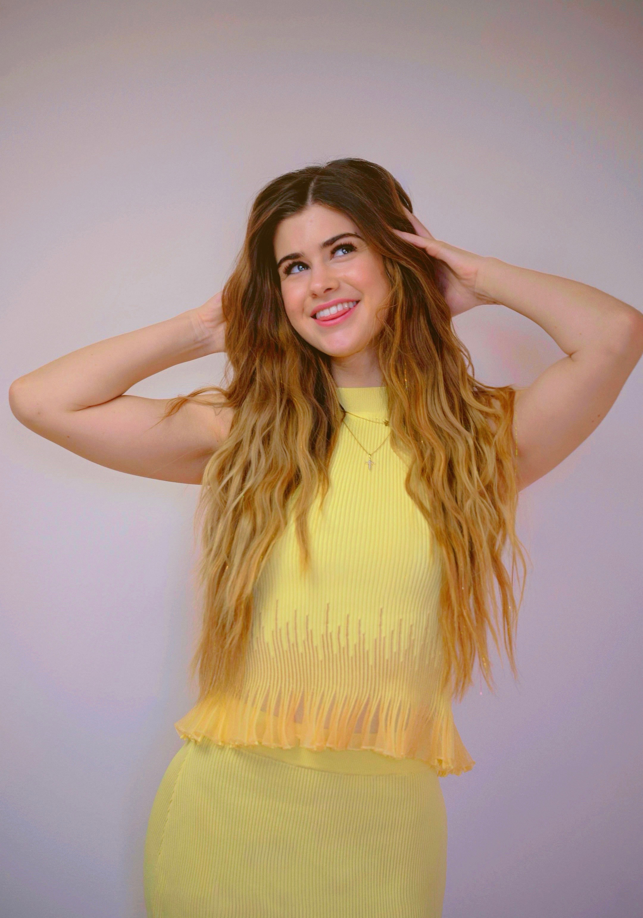 Hope Newnam with hands in her hair